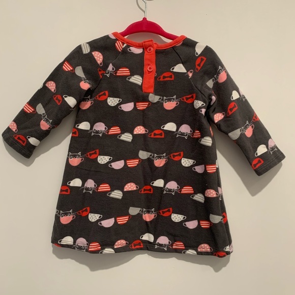 Gymboree dress with cats and mugs on it. Comes with bloomers. Size 12-18 months. - Picture 3 of 6